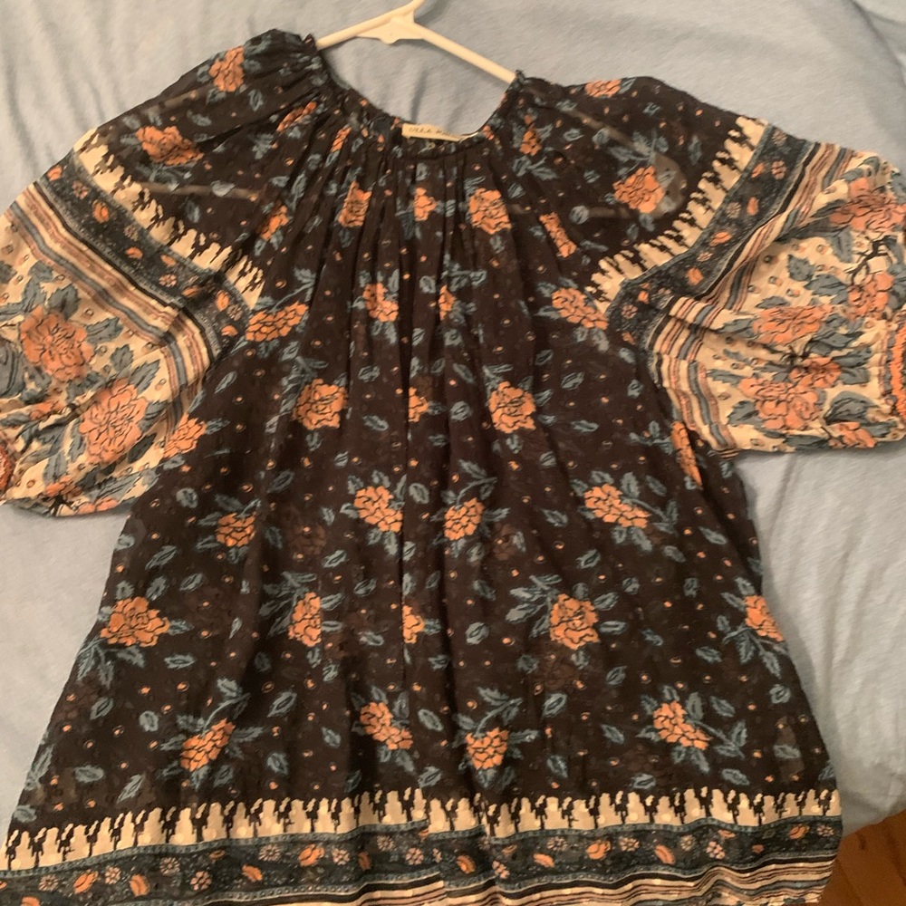 Beautiful Rose Flowered Ulla Johnson Blouse